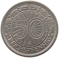 WEIMARER REPUBLIK 50 REICHSPFENNIG 1928 A  #MA 099450 - 50 Renten- & 50 Reichspfennig