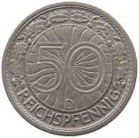 WEIMARER REPUBLIK 50 REICHSPFENNIG 1928 D  #MA 099457 - 50 Renten- & 50 Reichspfennig