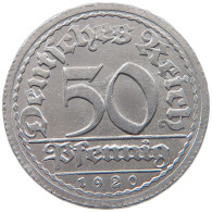 WEIMARER REPUBLIK 50 PFENNIG 1920 G  #MA 098838 - 50 Renten- & 50 Reichspfennig