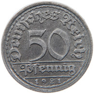 WEIMARER REPUBLIK 50 PFENNIG 1921 F  #MA 104479 - 50 Rentenpfennig & 50 Reichspfennig