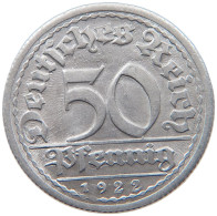 WEIMARER REPUBLIK 50 PFENNIG 1922 G  #MA 098824 - 50 Rentenpfennig & 50 Reichspfennig