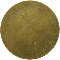 WEIMARER REPUBLIK 50 MILLIONEN MARK 1923 V. GOETZ, DEUTSCHES VOLKS-OPFER RUHR UND RHEIN #MA 103780 - Autres & Non Classés