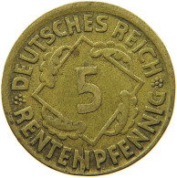 WEIMARER REPUBLIK 5 RENTENPFENNIG 1924 D DEZENTRIERT #MA 099017 - 5 Rentenpfennig & 5 Reichspfennig