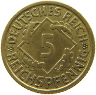 WEIMARER REPUBLIK 5 PFENNIG 1936 E  #MA 099008 - 5 Rentenpfennig & 5 Reichspfennig