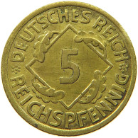 WEIMARER REPUBLIK 5 PFENNIG 1924 E  #MA 099013 - 5 Rentenpfennig & 5 Reichspfennig