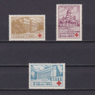 FINLAND 1932, Sc# B9-B11, Semi-postal Stamps, Architecture, Helsinki, MH - Nuovi