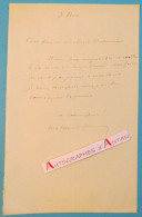 ● L.A.S Pierre René WALDECK ROUSSEAU Fut Président Du Conseil - Messe Du Saint Esprit - Né NANTES - Billet Lettre - Politiek & Militair