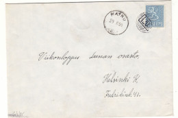 Finlande - Lettre De 1955 - Oblit Cachet Rural 4203  ? - Cachet De Matku - - Cartas & Documentos