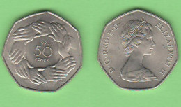 Inghilterra 50 Pence 1973 England UK Great Britain Angleterre - 50 Pence