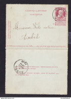 DDAA 430 - CANTONS DE L'EST - Carte-Lettre MONTZEN 1909 Vers Le Notaire Nols à AUBEL - Carte-Lettere