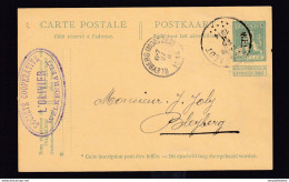 DDAA 428 - CANTONS DE L'EST - Entier Postal WELKENRAEDT 1914 Vers BLEYBERG - Cachet Société Coopérative L' Olivier - Briefkaarten 1909-1934