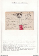 DDAA 022 - Taxation Sur Courrier Militaire - Taxation 10 C BRUSSEL S/ Carte-Vue GENT 1919 - Trouvé à La Boite (civile) - Briefe U. Dokumente