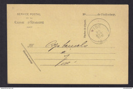 DDZ 904 - Carte Postale De Service De La Caisse D' Epargne Cachet VISE Vers La Ville - Brieven En Documenten