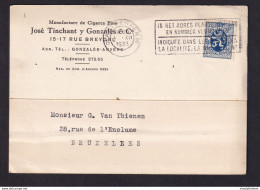 DDZ 587 - Archive Vanthienen (Encadreur à BXL) - Carte TP Héraldique ANTWERPEN 1933 - Cigares Jose Tinchant Y Gonzales - 1929-1937 León Heráldico