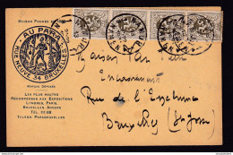 DDZ 585 - Archive Vanthienen (Encadreur à BXL) - Carte Illustrée 4 X TP Héraldique NAMUR 1931 - Au Para , Dufour-Giot - 1929-1937 Lion Héraldique