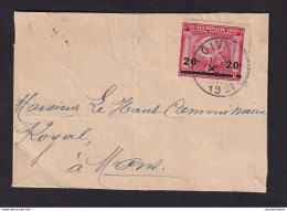 DDCC 104 -- J.O. ANVERS 1920 - Enveloppe TP Jeux Olympiques GIVRY 1921 - Variété De Surcharge Barre Interrompue - Ete 1920: Anvers