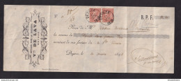 DDBB 967 -- BRASSERIE Belgique - Reçu TP Fine Barbe DEYNZE 1898 - Entete Articles Pour Brasserie , Vve De Lava - Biere