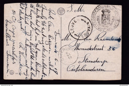 DDBB 418 - Cachet De FORTUNE - LEUVEN 1F Centre Vide S/ Carte-Vue En SM Vers STEENDORP 1919 - Fortuna (1919)