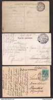 DDEE 725 - Cote Belge MARINE KORPS - 3 X Carte-Vue Du 30.1.15 (meme Jour) Expédiées Via GENT,1 Marine DIV.,2 Marine Div. - OC26/37 Territoire Des Etapes