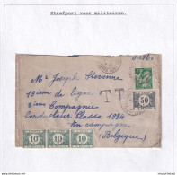 DDEE 707 - Taxation Sur Courrier Militaire - Taxation 80 C Des Postes Militaires S/ Enveloppe TP France MAIZIERES 1940 - Cartas & Documentos