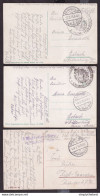 DDEE 724 - Cote Belge MARINE KORPS - 5 X Carte-Vue BRUGGE - Divers Cachets Feldpost B + Régiments 1915/1916 - OC26/37 Etappengebied.