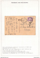 DDEE 705 - Taxation Sur Courrier Militaire - Taxation Double 1 F ANTWERPEN 1932 S/ Carte MONS En SMB - Brieven En Documenten