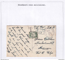 DDEE 704 - Taxation Sur Courrier Militaire - Taxation Double 20 C MEENEN 1920 S/ Carte VILVOORDE En SMB - Lettres & Documents