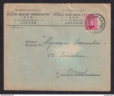 38/087 - FORTUNE 1919 - Enveloppe TP Albert Cachet Centre Vide LEUVEN 1 B LOUVAIN - Entete Boerenbond - Fortune Cancels (1919)