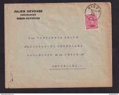 38/085 - FORTUNE 1919 - Enveloppe Et Carte TP Albert DISON XII (18) (sans Année) - 1 Entete Assurances Devosse - Noodstempels (1919)