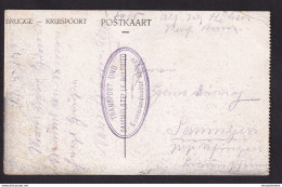 DDCC 888 - Carte-Vue En Feldpost 1917 Vers Semmingen - En Violet, Ovale Kommandatur BRUGGE Transport Und .. Belfried - Esercito Tedesco