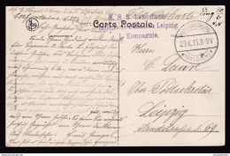 DDCC 883 - Carte-Vue ANHEE En Feldpost MARIEMBOURG 1915 Vers Leipzig - Cachet Violet K.S.2. Landsturm Infanterie Leipzig - Esercito Tedesco