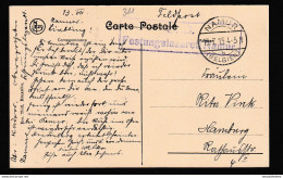 DDCC 877 - Carte-Vue HASTIERE En Feldpost - NAMUR 1915 Vers Hamburg - Cachet Violet Festungslazaret Namur - Armée Allemande