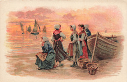 ARTS - Peintures Et Tableaux - Les Femmes De Pêcheurs Attendant L'arrivée De Leurs Maris - Carte Postale Ancienne - Peintures & Tableaux