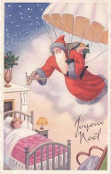 PERE NOEL PARACHUTISTE                           + AVION + POUPEE - Jeux Et Jouets