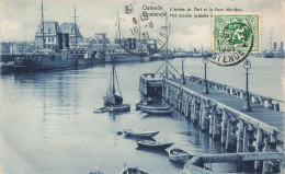 BELGIQUE - Ostende - L'entrée Du Port Et La Gare Maritime - Carte Postale Ancienne - Oostende