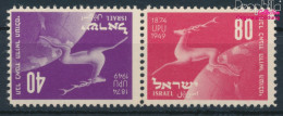 Israel 28-29K (kompl.Ausg.) Kehrdruck Postfrisch 1950 75 Jahre UPU (10256734 - Ongebruikt (zonder Tabs)