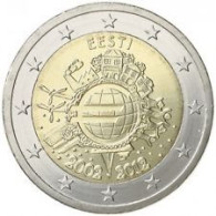 Pièce  Commémorative 2 Euro  Estonie 2012 UNC   "  10 ème Anniversaire De L' Euro  " - Estonie