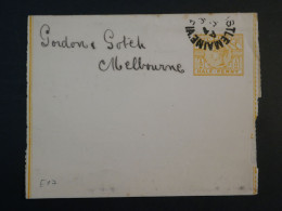 DF10 VICTORIA   BANDE JOURNAL ENTIER  .++ENV. 1906 +MELBOURNE    + AFF. INTERESSANT- - Storia Postale