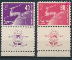 Israel 28-29 Mit Tab (kompl.Ausg.) Postfrisch 1950 75 Jahre UPU (10256710 - Neufs (avec Tabs)