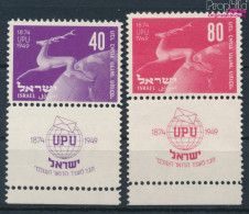 Israel 28-29 Mit Tab (kompl.Ausg.) Postfrisch 1950 75 Jahre UPU (10256711 - Neufs (avec Tabs)