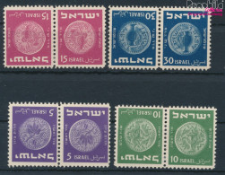 Israel 23K-26K Kehrdruckpaare Mit Falz 1949 Alte Münzen (10256692 - Ungebraucht (ohne Tabs)