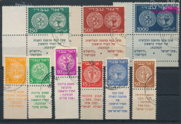 Israel 1A-9A Mit Tab (kompl.Ausg.) Gestempelt 1948 Alte Münzen (10256684 - Gebraucht (mit Tabs)