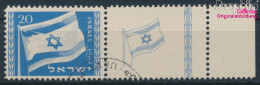 Israel 16 Mit Tab (kompl.Ausg.) Gestempelt 1949 Nationalflagge (10256678 - Oblitérés (avec Tabs)