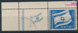 Israel 16 Mit Tab (kompl.Ausg.) Gestempelt 1949 Nationalflagge (10256679 - Usati (con Tab)