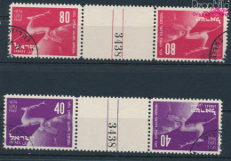 Israel 28KZW-29KZW Zwischenstegpaar (kompl.Ausg.) Kehrdruck Gestempelt 1950 75 Jahre UPU (10256667 - Used Stamps (without Tabs)