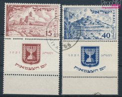 Israel 57-58 Mit Tab (kompl.Ausg.) Gestempelt 1951 Unabhängigkeit (10256648 - Usati (con Tab)