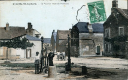 28 OINVILLE SAINT LIPHARD - La Place Et Route De Melleray / RARE - Autres & Non Classés