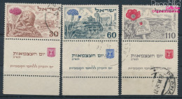 Israel 69-71 Mit Tab (kompl.Ausg.) Gestempelt 1952 Unabhängigkeit: Blumen (10256639 - Used Stamps (with Tabs)