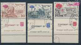 Israel 69-71 Mit Tab (kompl.Ausg.) Gestempelt 1952 Unabhängigkeit: Blumen (10256640 - Used Stamps (with Tabs)