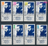 Israel 1016-1023 Mit Tab (kompl.Ausg.) Gestempelt 1986 Freimarken: Theodor Herzl (10256611 - Oblitérés (avec Tabs)